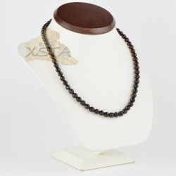 Baltic amber faceted cherry necklace